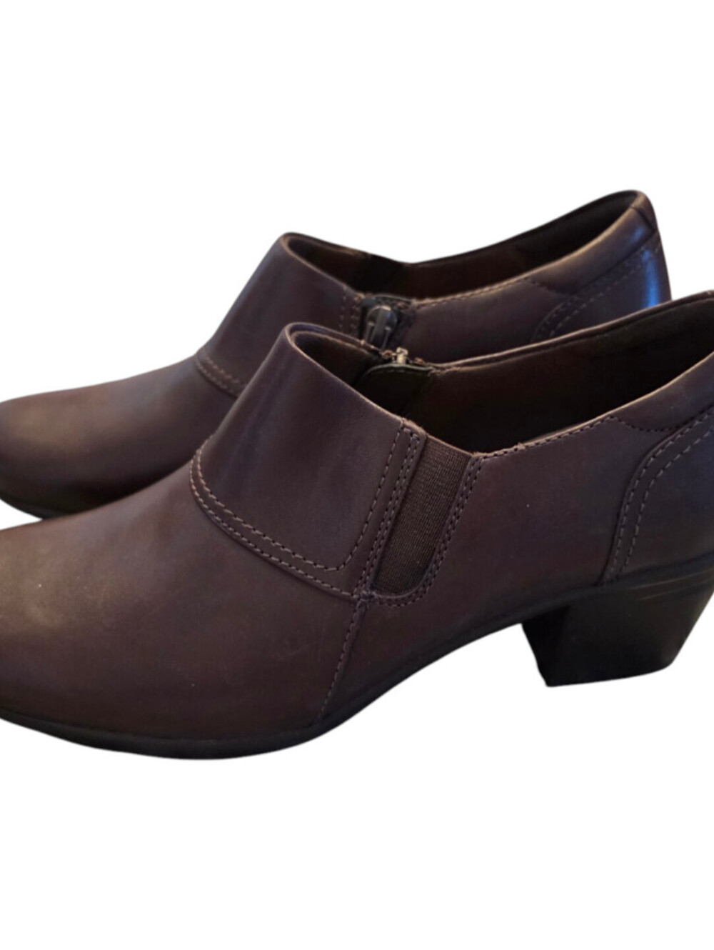 Clarks Women's Emslie Craft Closed Toe Mules, Brown Leather, Size 7.5